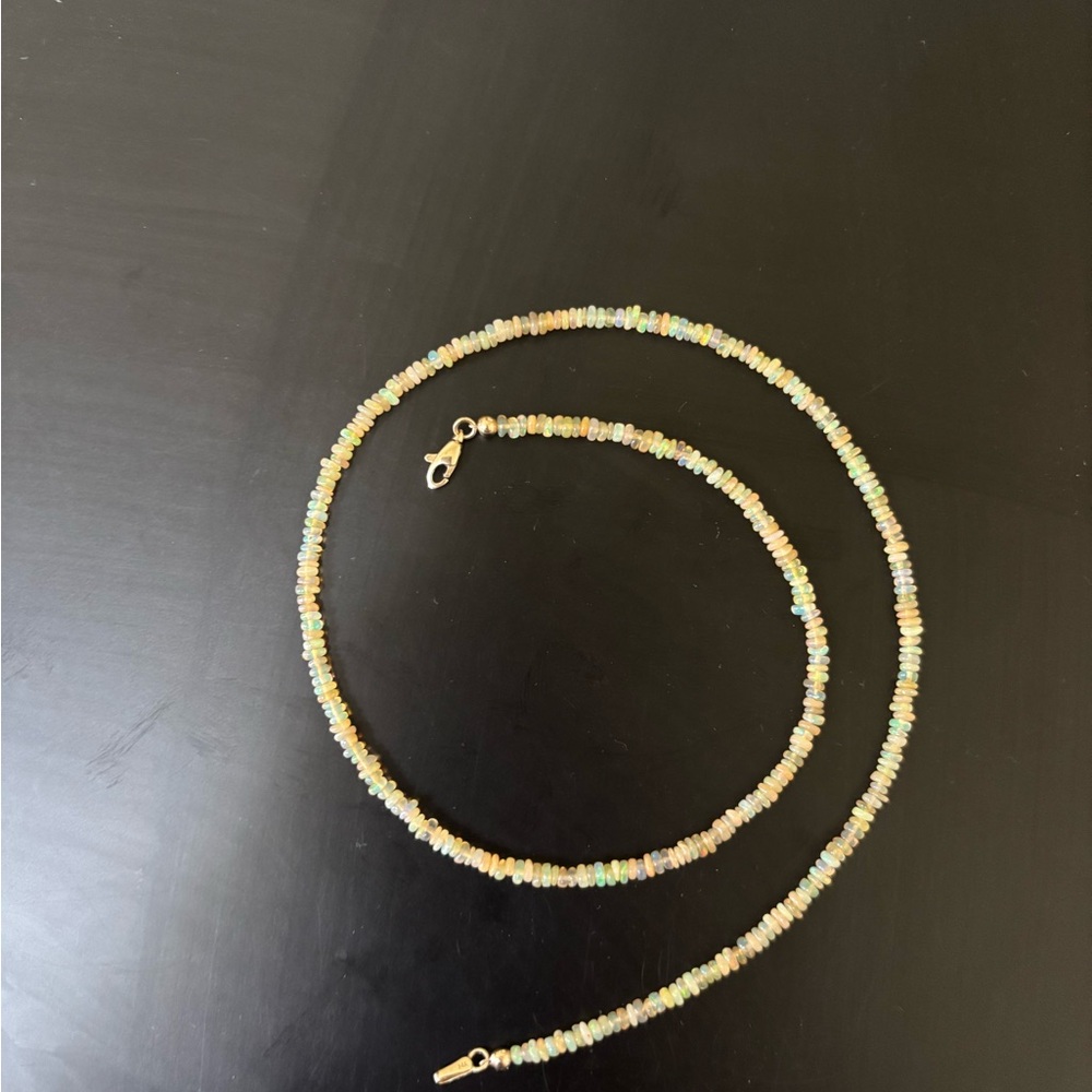 Lizzie Fortunato Fine tiny opal necklace